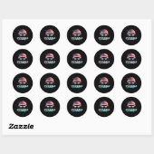 Zwemmer Zwemmen Sport USA Flag Pet Ronde Sticker (Vel)