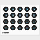 Zwemmer Zwemmen Sportbeoefening Ronde Sticker (Vel)