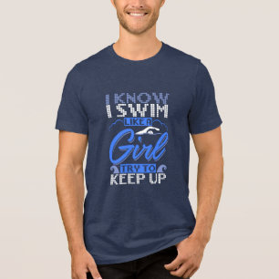Zwemmer Zwemmen Zwem Sport Cadeau Tri-Blend Shirt