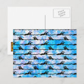 ZWEMMEREN BRIEFKAART (Voorkant / Achterkant)