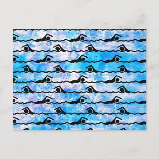 ZWEMMEREN BRIEFKAART (Voorkant)