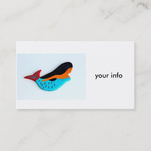 zwemmermaïd visitekaartje (Voorkant)