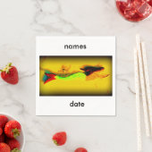 zwemmermaïde persoonlijke uitnodiging servet (Insitu)