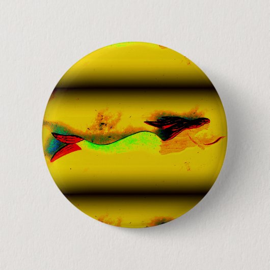 zwemmermaïdknop ronde button 5,7 cm (Voorkant)