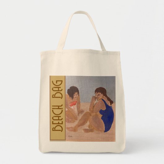 Zwemmers Beach Bag canvas tas (Voorkant)