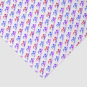 Zwemmers blauw paarse patroonsport tissuepapier (Detail)