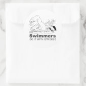 zwemmers doen het met slagen ronde sticker (Tas)
