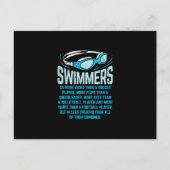 Zwemmers doen meer knijpen in grappige gift-zwemto briefkaart (Voorkant)