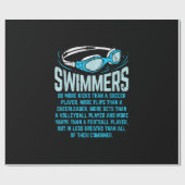 Zwemmers doen meer knijpen in grappige gift-zwemto cadeaupapier (Vlak)