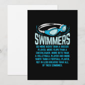 Zwemmers doen meer knijpen in grappige gift-zwemto feestdagenkaart (Voorkant / Achterkant)