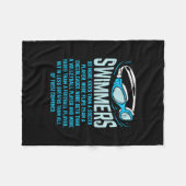 Zwemmers doen meer knijpen in grappige gift-zwemto fleece deken (Voorkant (Horizontaal))