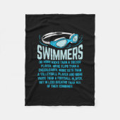 Zwemmers doen meer knijpen in grappige gift-zwemto fleece deken (Voorkant)