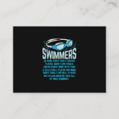 Zwemmers doen meer knijpen in grappige gift-zwemto informatiekaartje (Voorkant)