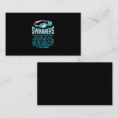 Zwemmers doen meer knijpen in grappige gift-zwemto informatiekaartje (Voorkant / Achterkant)