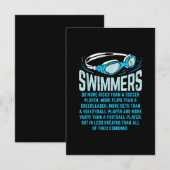 Zwemmers doen meer knijpen in grappige gift-zwemto kaart (Voorkant / Achterkant)