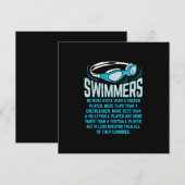 Zwemmers doen meer knijpen in grappige gift-zwemto kaart (Voorkant / Achterkant)