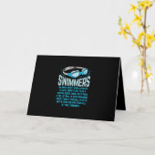 Zwemmers doen meer knijpen in grappige gift-zwemto kaart (Gele Bloem)