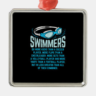Zwemmers doen meer knijpen in grappige gift-zwemto metalen ornament
