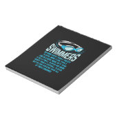 Zwemmers doen meer knijpen in grappige gift-zwemto notitieblok (Linkerzijde)