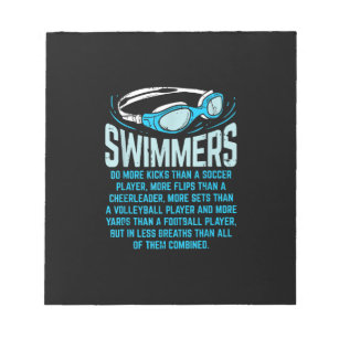 Zwemmers doen meer knijpen in grappige gift-zwemto notitieblok