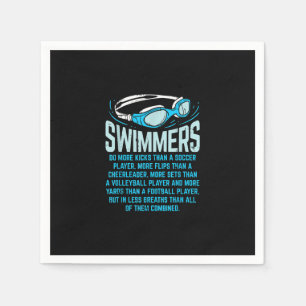 Zwemmers doen meer knijpen in grappige gift-zwemto servet