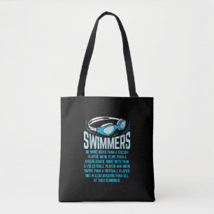 Zwemmers doen meer knijpen in grappige gift-zwemto tote bag