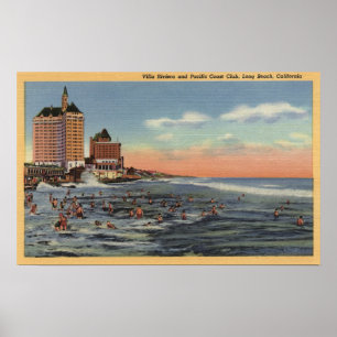Zwemmers door Villa Riviera & Pacific Coast Club Poster