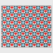 Zwemmers en harten zwemmen en zwemmen met zwembad cadeaupapier (Vlak)