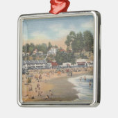 Zwemmers en zonnebaders op het strand metalen ornament (Links)