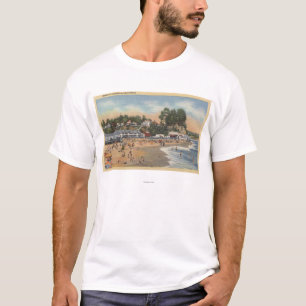 Zwemmers en zonnebaders op het strand t-shirt