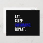 Zwemmers en zwemmers Zomer Zomer Gift Aankondigingskaart (Voorkant / Achterkant)