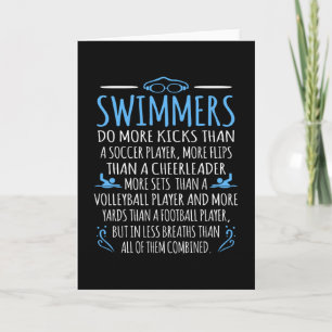 Zwemmers Facts Funny Swimming Swim Coach Mannen Vr Kaart