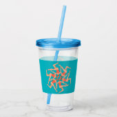 Zwemmers - gesynchroniseerde zwemmers acryl drinkbeker (Achterkant)
