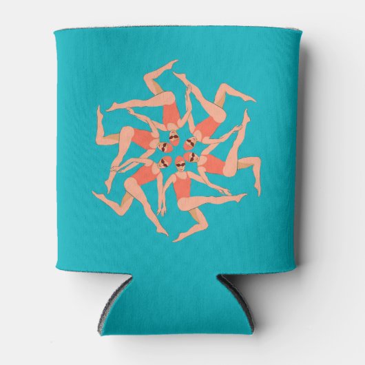 Zwemmers - gesynchroniseerde zwemmers blikjeskoeler (Voorkant)