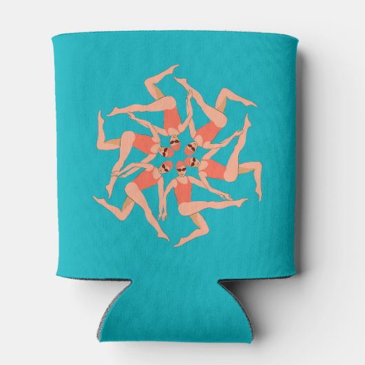 Zwemmers - gesynchroniseerde zwemmers blikjeskoeler (Achterkant)