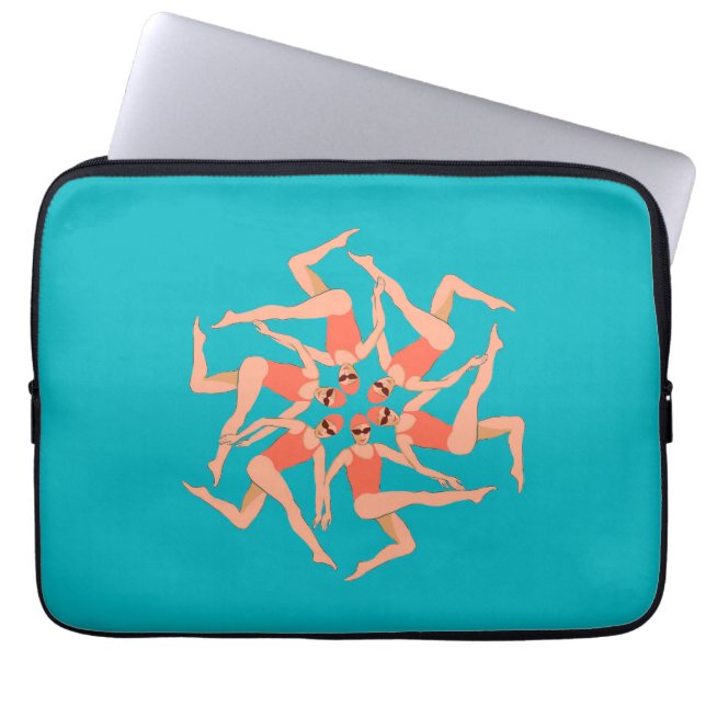 Zwemmers - gesynchroniseerde zwemmers laptop sleeve (Voorkant)