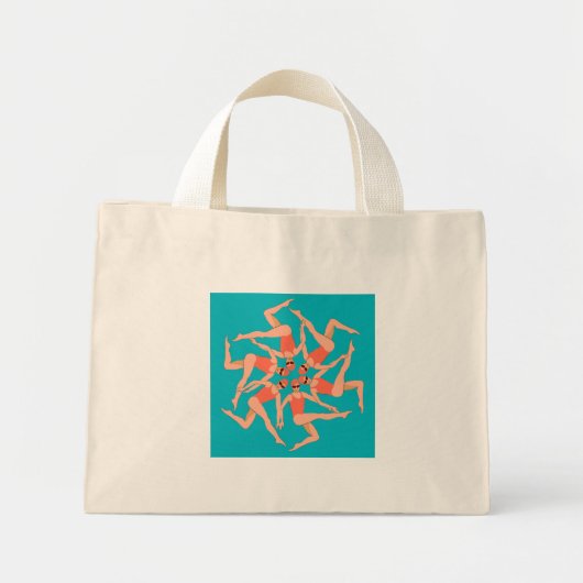 Zwemmers - gesynchroniseerde zwemmers mini tote bag (Voorkant)