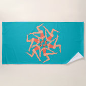 Zwemmers - gesynchroniseerde zwemmers strandlaken (Voorkant)