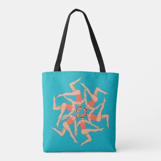 Zwemmers - gesynchroniseerde zwemmers tote bag (Achterkant)