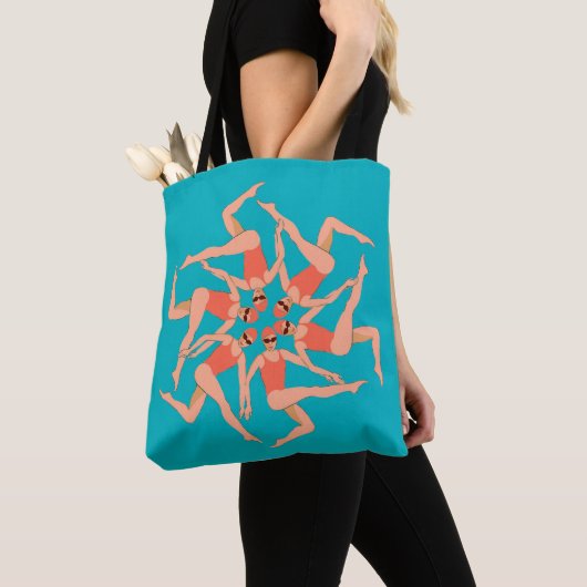 Zwemmers - gesynchroniseerde zwemmers tote bag (Dichtbij)