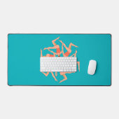 Zwemmers - gesynchroniseerde zwemprestaties bureaumat (Keyboard & Muis)