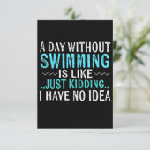 Zwemmers geven een dag zonder zwemmen is als zwemm informatiekaartje (Staand voorkant)