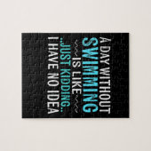 Zwemmers geven een dag zonder zwemmen is als zwemm legpuzzel (Horizontaal)