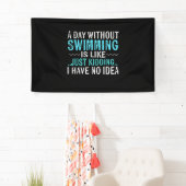 Zwemmers geven een dag zonder zwemmen is als zwemm spandoek (Insitu)