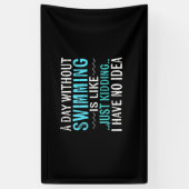Zwemmers geven een dag zonder zwemmen is als zwemm spandoek (Verticaal)