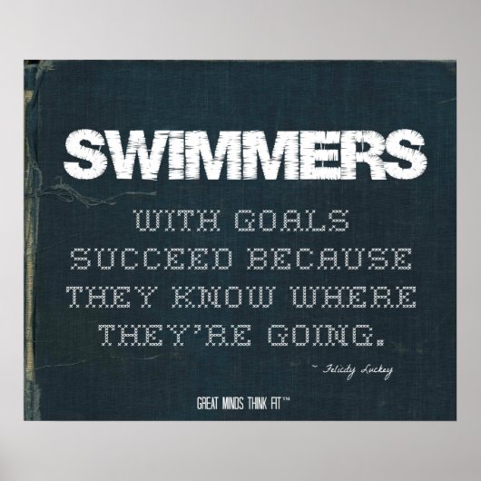Zwemmers met doelstellingen in Denemarken Poster (Voorkant)