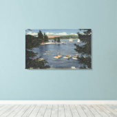 Zwemmers met drijfveren en sport canvas afdruk (Insitu (Houten vloer))