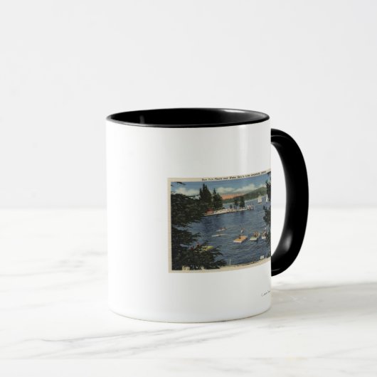 Zwemmers met drijfveren en sport mok (Voorkant rechts)