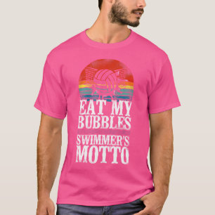 Zwemmers Motto Eet Mijn Bubbels Waterpolo T-shirt