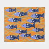 Zwemmers nautisch thema Zwemvissen Fleece Deken (Voorkant (Horizontaal))